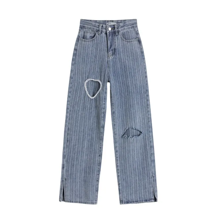 Pearl Blue Denim Pants