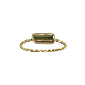 Rectangle Tourmaline Ring