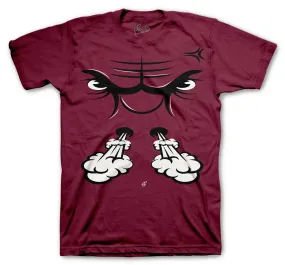 Retro 1 Bordeaux Raging Face Shirt