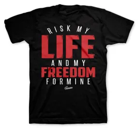 Retro 9 Gym Red Shirt - My Life - Black