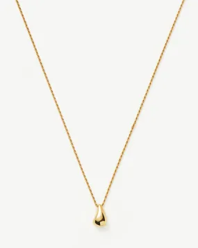 Savi Sculptural Droplet Pendant Necklace | 18ct Gold Plated Vermeil