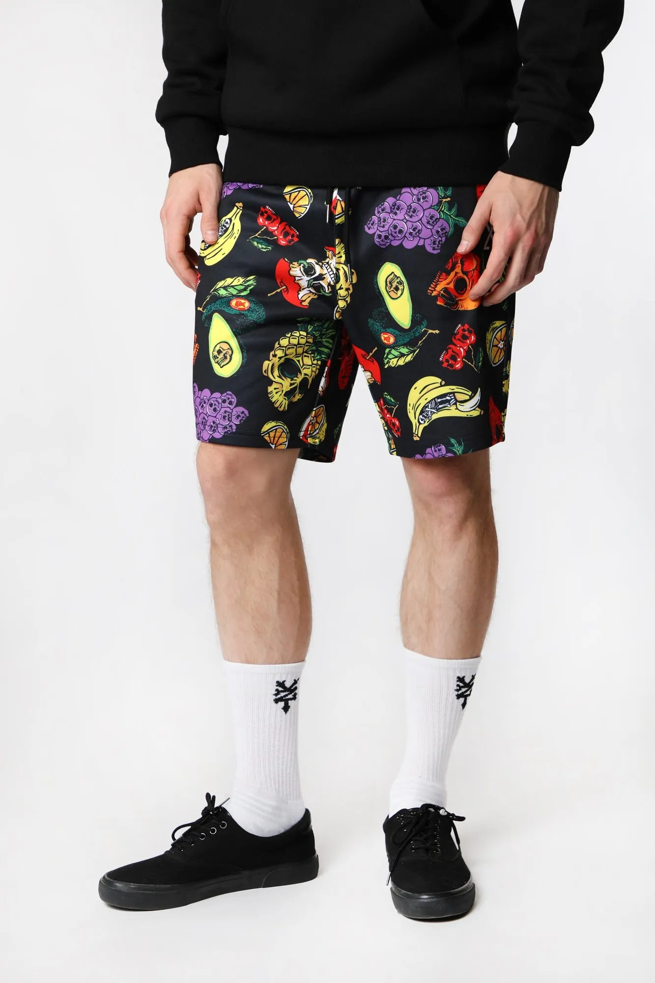 Short En Molleton Motif Fruits et Crnes Arsenic Homme