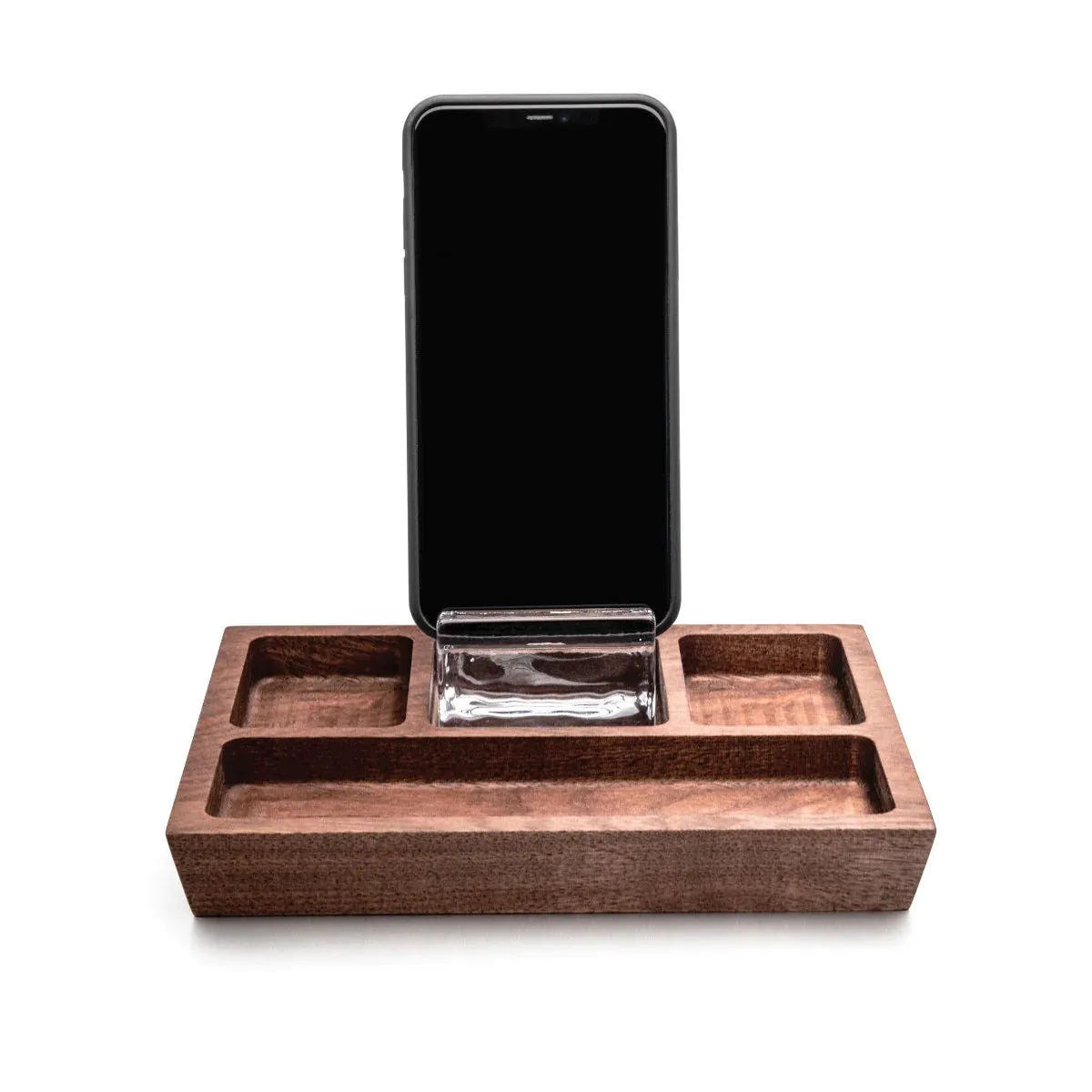 Simon Pearce Woodbury Phone Holder Caddy