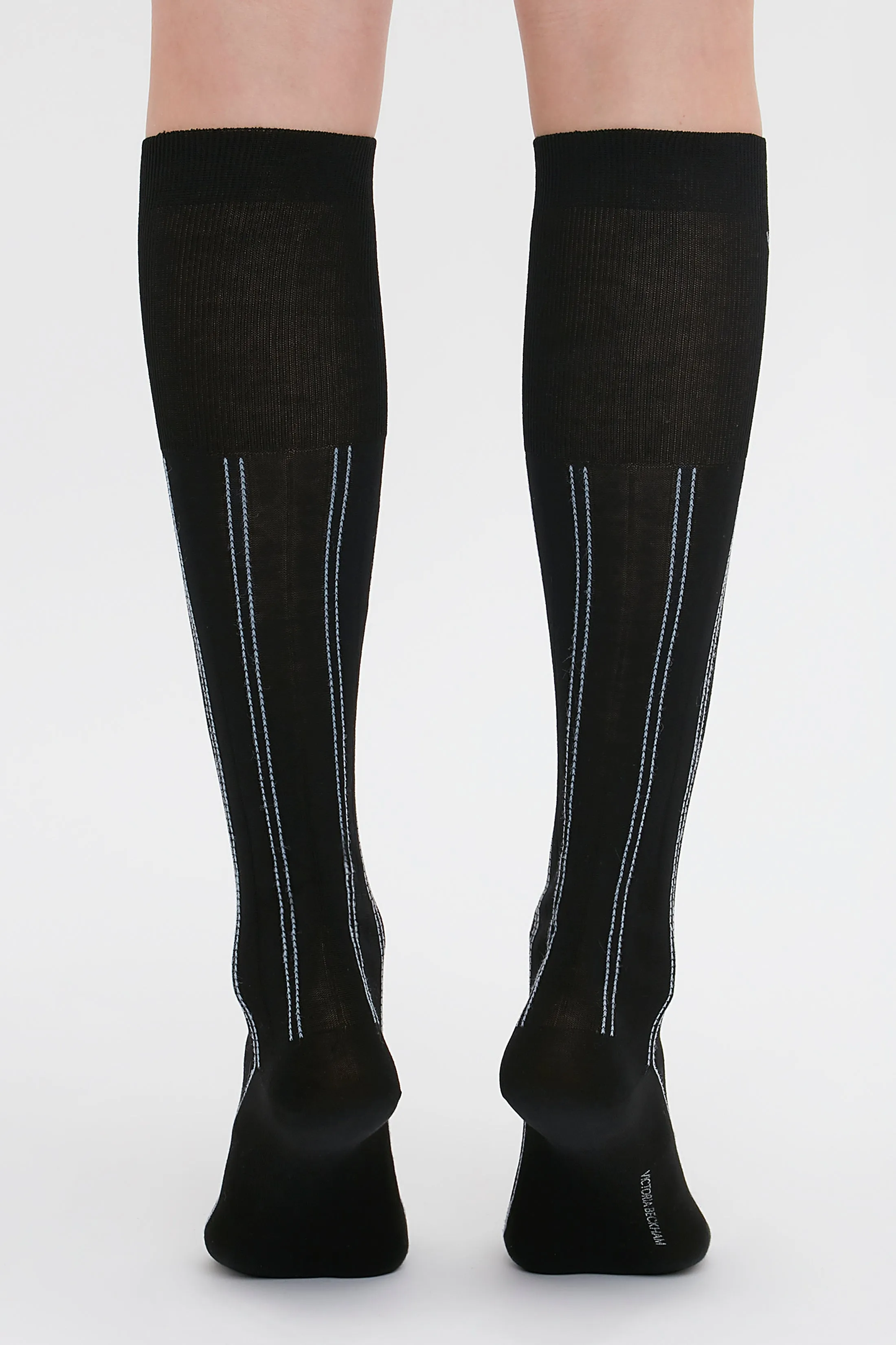 Superfine Rib Socks In Black