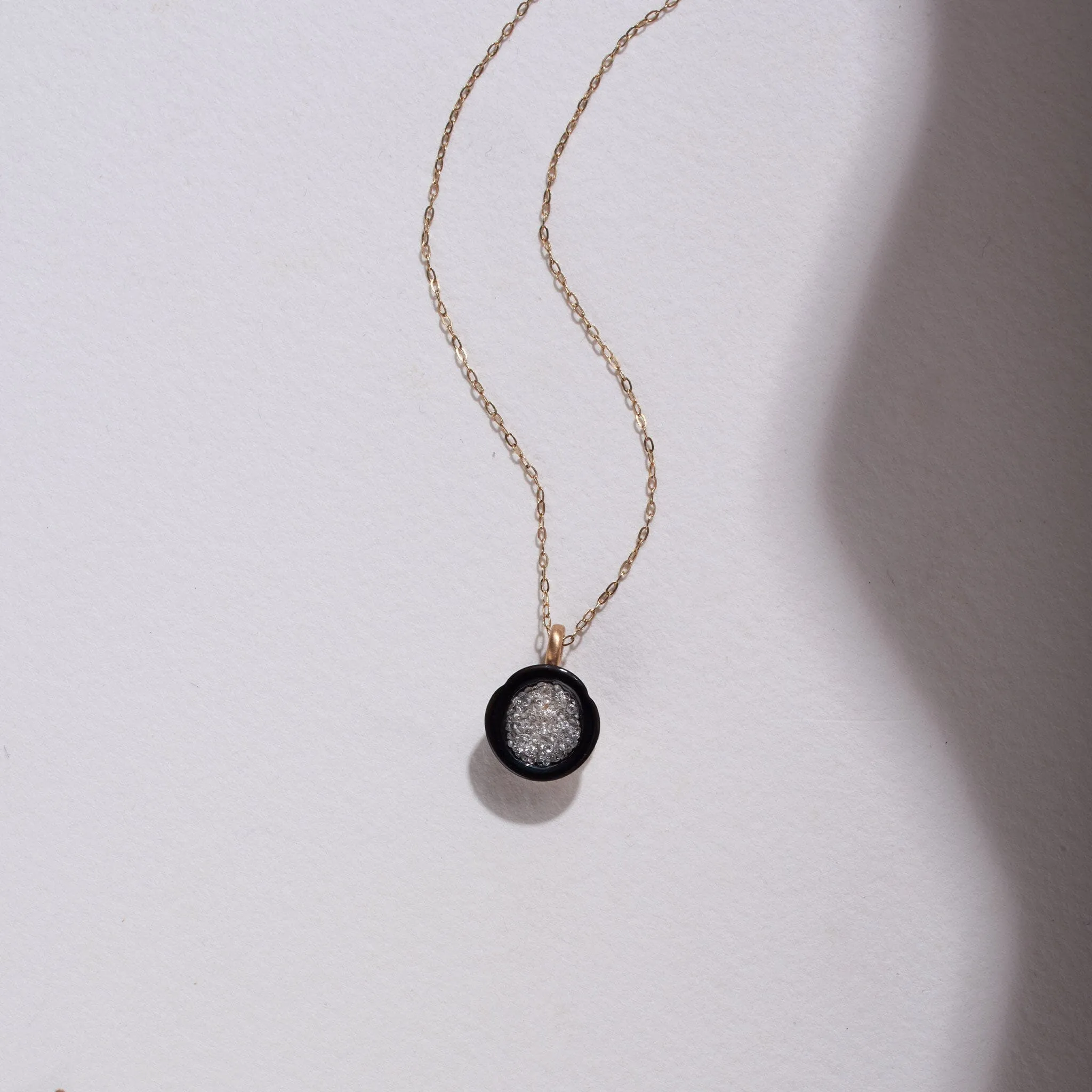 Tahitian Pearl Geode Pendant with Diamond