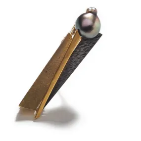 Tahitian Pearl Shibuichi Pin