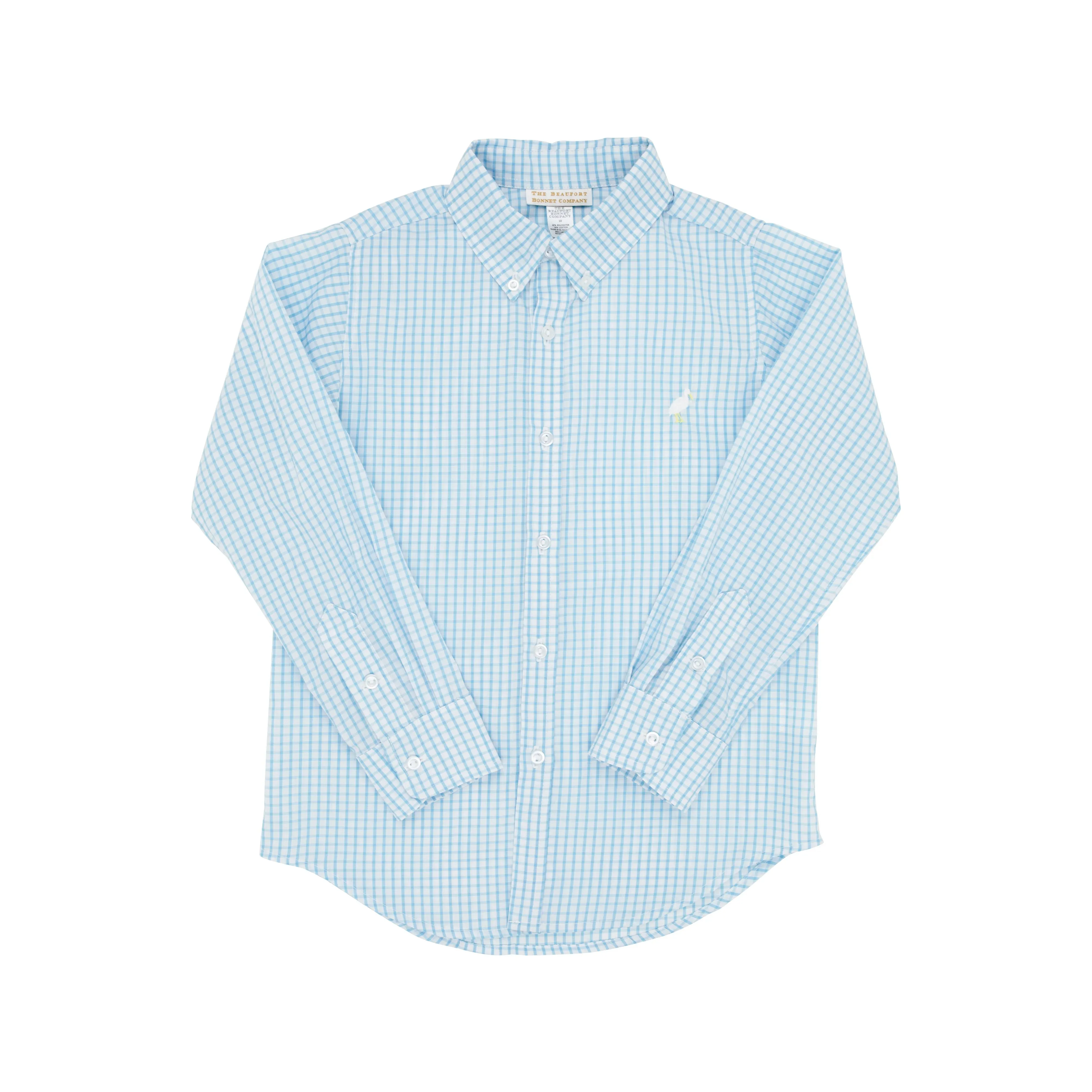 The Beaufort Bonnet Company - Brookline Blue Windowpane Dean's List Dress Shirt