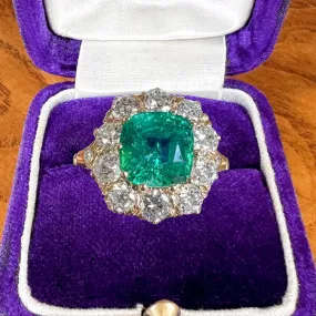 Victorian Emerald & Diamond Ring