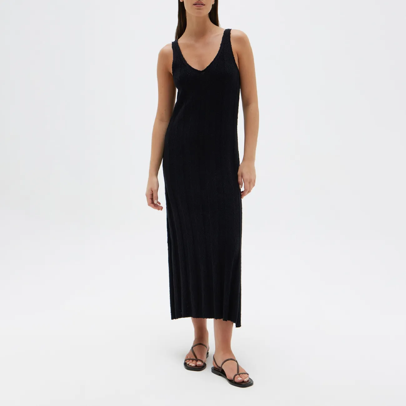 W NINA BOUCLE DRESS BLACK