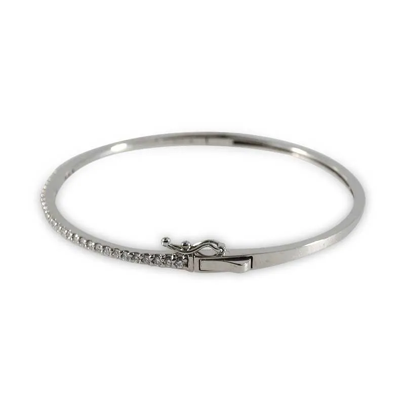 White Gold Diamond Bangle